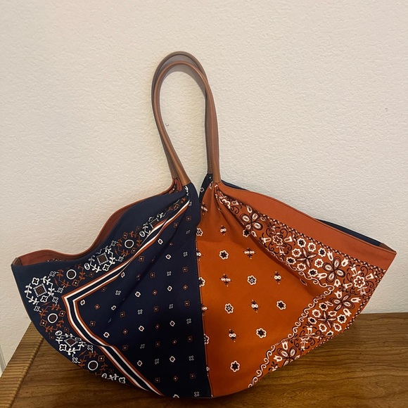 Shinola Derby Bandana Tote- Blue and Orange Bag - Picture 7 of 7